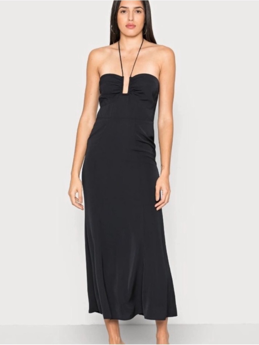 NWT Abercrombie & Fitch Black Satin Dress